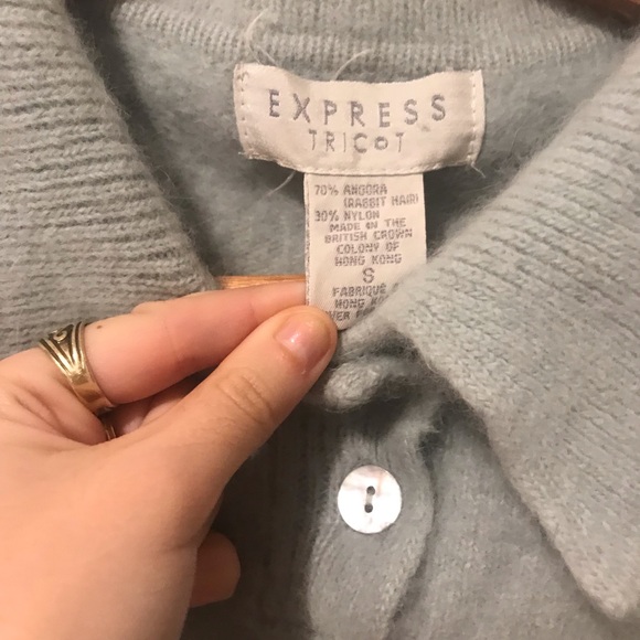 Vintage 90s express angora sea foam sweater - Picture 2 of 5